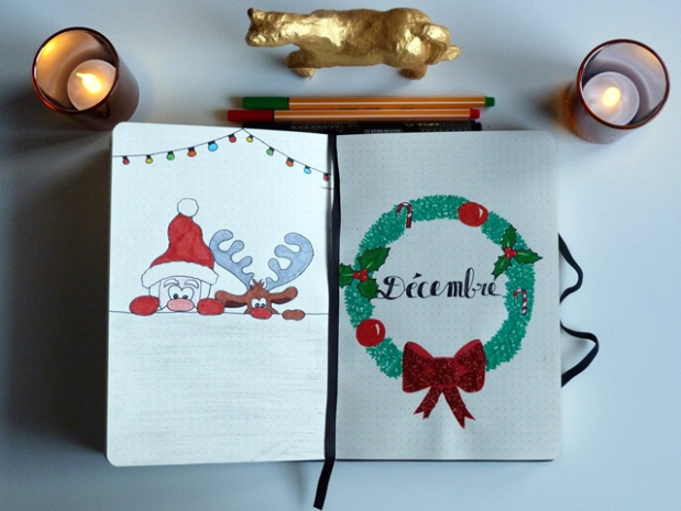 bujo noël monthly cover