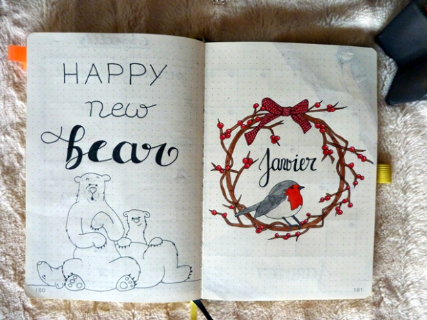 bullet journal 2020 janvier monthly cover